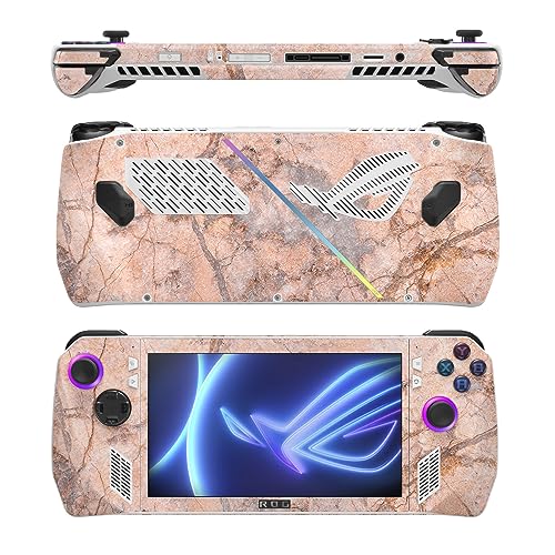 Image of MightySkins Glossy Glitter Skin Compatible with Asus ROG Ally - Blush Marble | Protective, Durable High-Gloss Glitter Finish | Easy to Apply