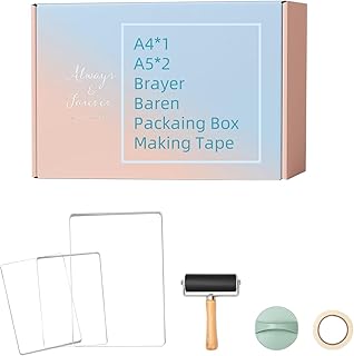 Gel Printing Plate Kit - 5x7" & 8x10" Reusable Gelli Plates for Monoprinting, Eco-Friendly, Easy to Clean Art Printmaking,...