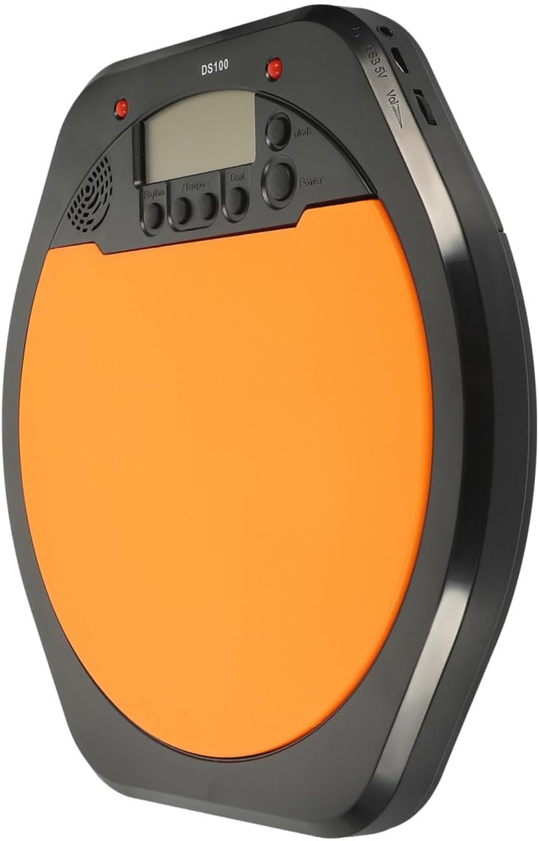 UPKOCH Digital Drum Pad with Volume and Metronome for Electronic Drummer Training Lightweight Silent Practice Pad for Beginners and Professionals