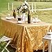 Trlyc Gold Sequin Tablecloth - 60x120inch Glitter Tablecloth Rectangle Party Wedding Christmas Table Cloth