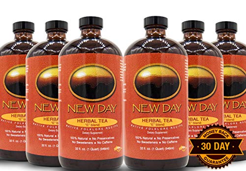 Essiac Tea, 32 Ounce Extract | Based on Original Recipe and Made in The USA | Certified Organic and Wild Crafted Herbs by New Day Health