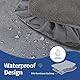 Bettbezug Hundebett, Bezüge für Hundebetten, Weicher Plüsch Ersatz für Hunde, Wasserdicht, Abnehmbarer Bezug für Hundebett Bezug, Wohnzimmer, Schlafzimmer, Garten, Balkon, Grau (32 x 44 x 6)