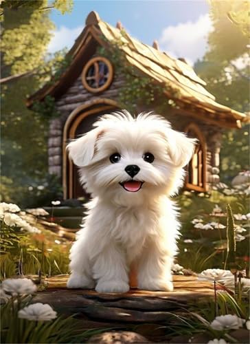 Puzzle De 30 Piezas para Adultos, Casa de Madera para Perros Rompecabezas Adultos 30 Piezas, Puzzles Clásicos, Entretenimiento Creativo Diversión, Regalo para la Relajación