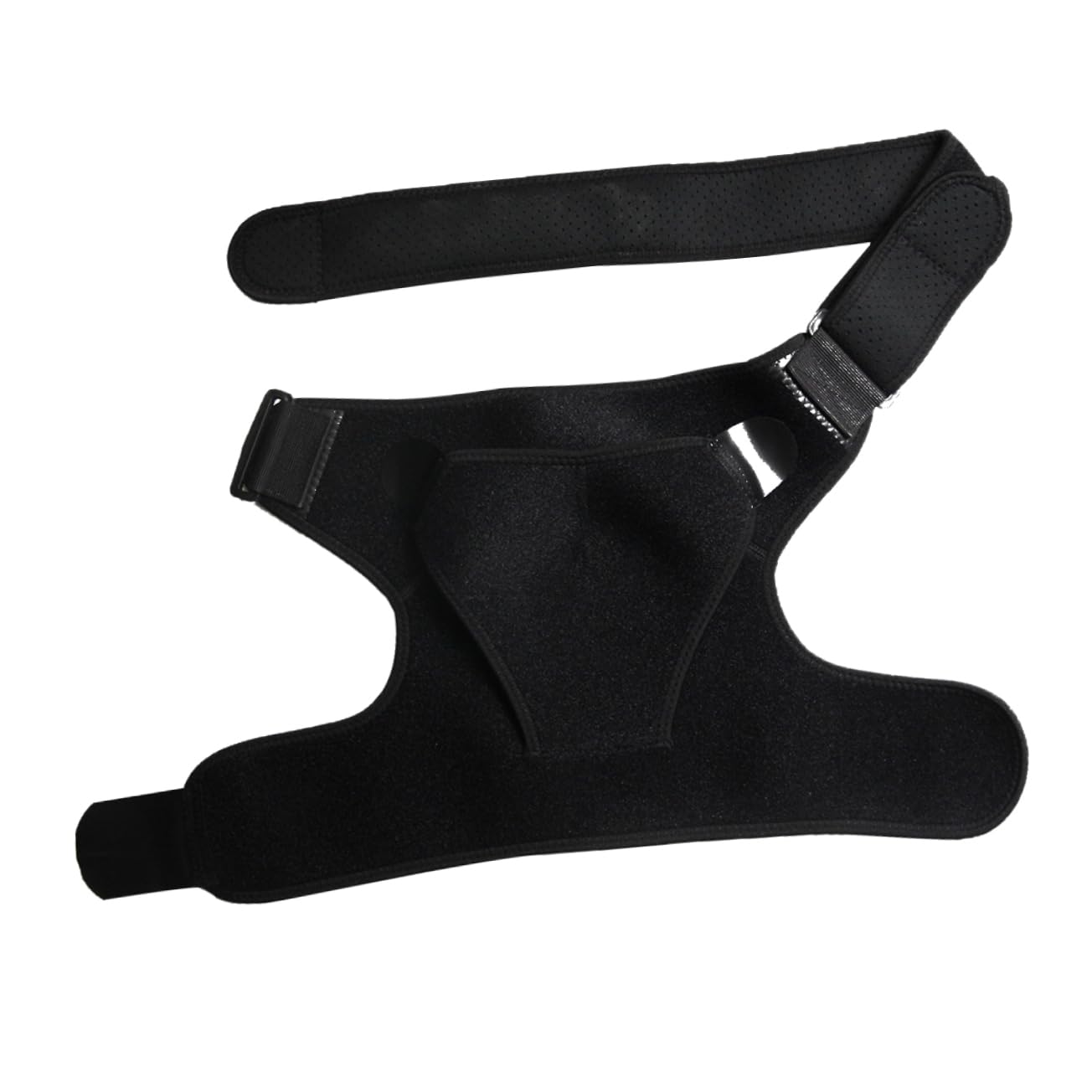 PartyKindom Adjustable Black Shoulder Support Brace for Men Shoulder Protection Strap for Injury Recovery Workout and Sports