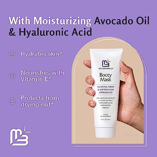 Retexturizing Booty Mask for Cellulite - Anti Cellulite Cream for Thighs and Butt Fast Acting Formula with Caffeine & Collagen - Moisturizing Toning Butt Mask for Loose Uneven & Crepey Skin, 4 fl oz