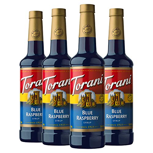 Torani Blue Raspberry Flavored Drink Syrup, 25.4 fl oz, 4 Pack - image 1