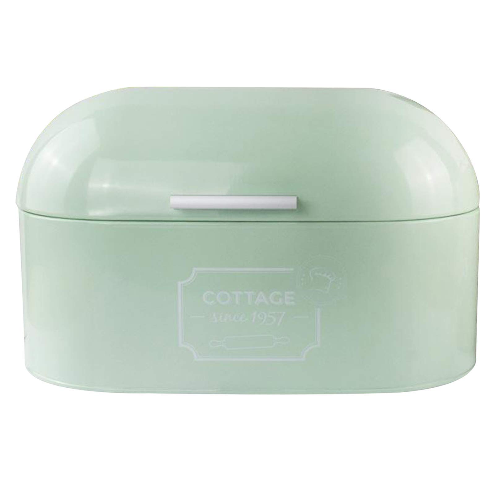 Metall Brotbox Brotkasten Brotbehälter Lebensmittel Aufbewahrungsbox Brot Box mit Deckel (Grün)