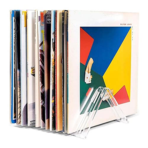 Support triangulaire pour disques vinyles et présentoir pour CD transparent - 4