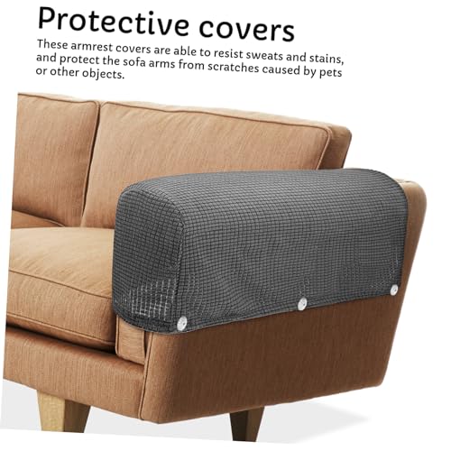 Fundas de reposabrazos para sofá ajustables de alta densidad y limpieza fácil 4