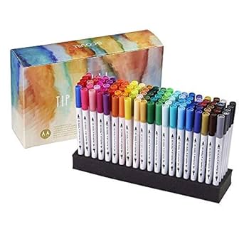 Amazon.co.jp: GCQUILL 100色 アートマーカーペン セット 筆ペン