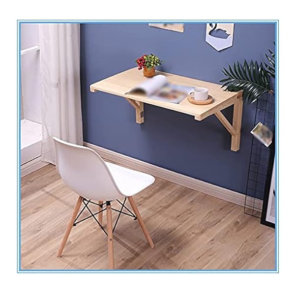 Moderne en minimalistische wandgemonteerde klaptafel, houten opklapbare wandtafel, opvouwbare wandgemonteerde neerzettafel, zwevend werkstation, voor thuis, kantoor, studie (75x50cm/30x20in) (120x40cm