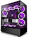 KEDIERS PC Gehu00e4use - Vorinstallierte 4 PWM ARGB lu00fcfter,ATX Mid-Tower Gaming PC Gehu00e4use, 270u00b0 Panoramaglas,Schwarz (P4-B70F)