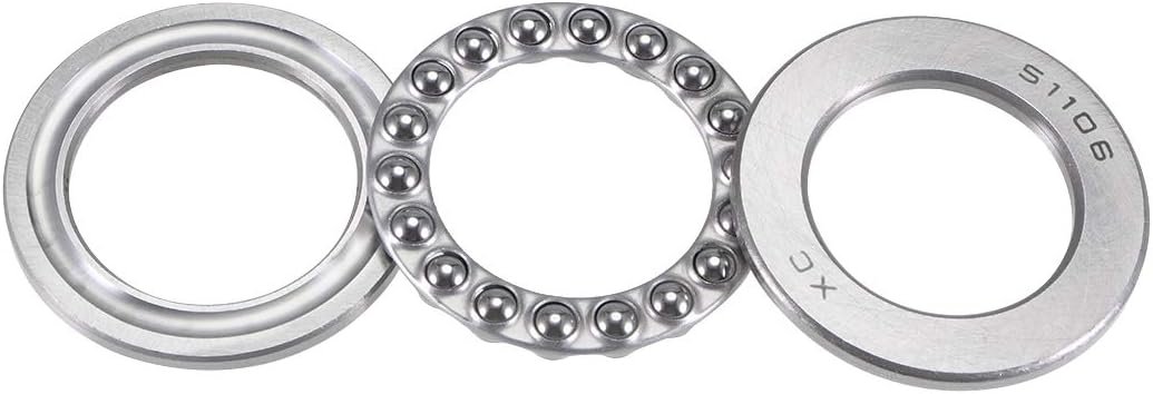 Sourcingmap 51106 Carbon Steel Thrust Ball Bearing 3 Part 30mmx47mmx11mm