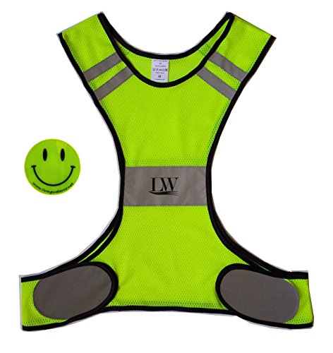Lw Reflective Biking Vest Running Cycling Walking Yellow Safety (S/M) #TOP1