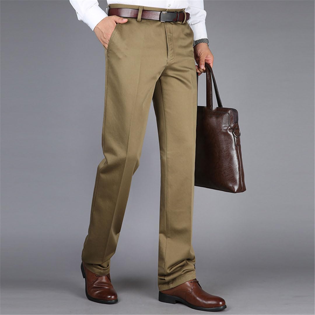 Vogrtcc Pantalones De Traje De Vestir De Negocios Informales De Cintura Alta para Hombres