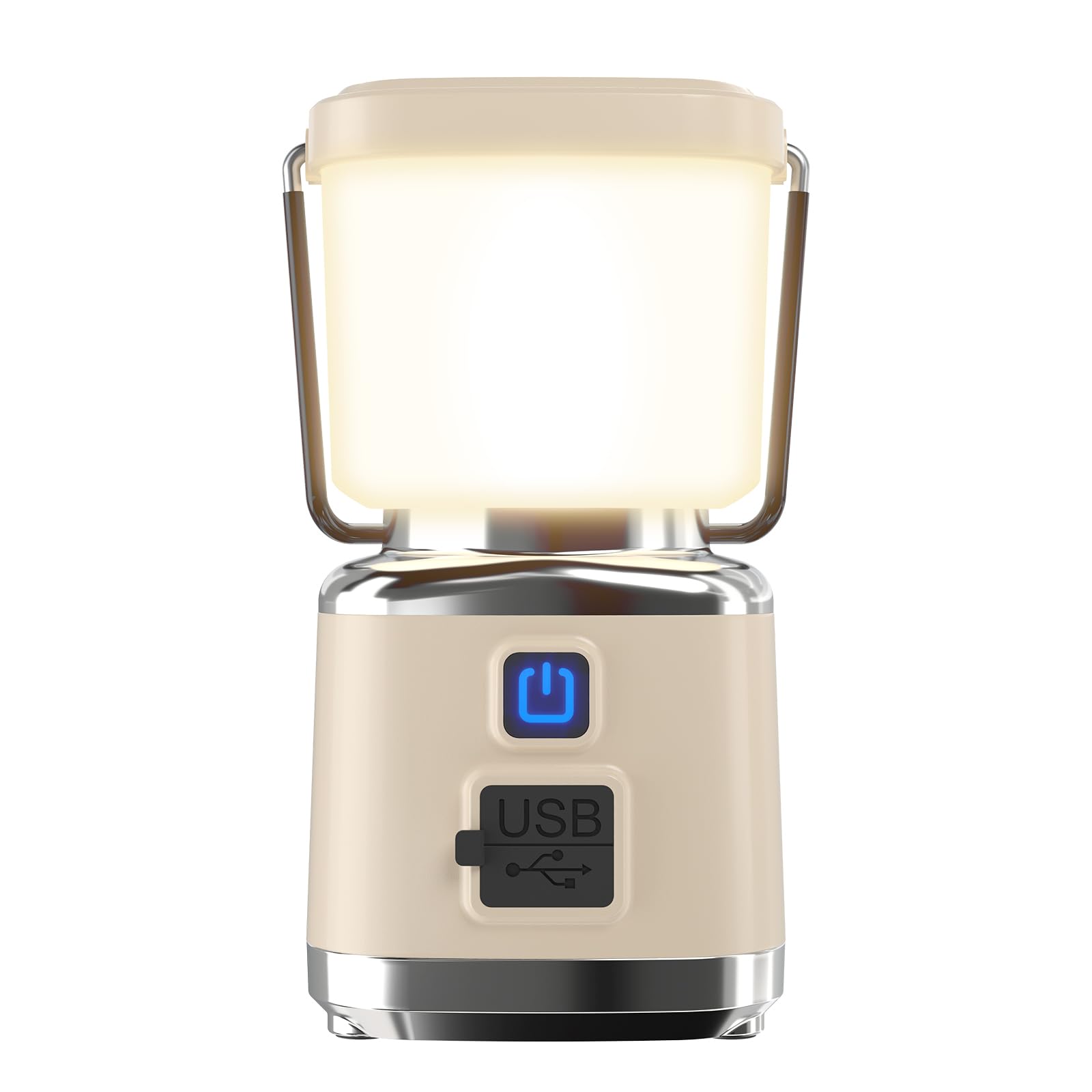 Demlaies Camping Lantern Rechargeable, 4-Mode Dimmable Super Bright Light with 4000mAh Battery Powered, Long Battery Life, Waterproof Aluminum Portable Lamp for Tent Camping Accessories & Emergency