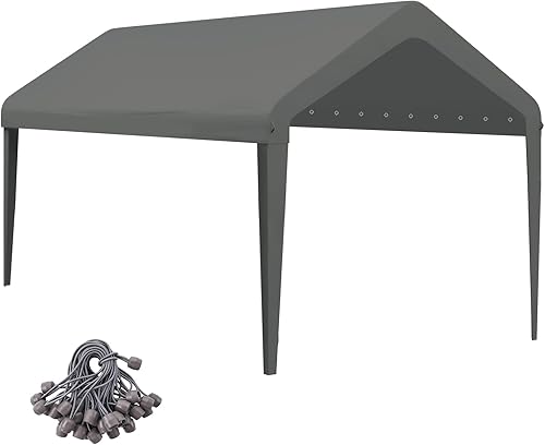 Toldo de repuesto para cochera, cubierta superior de repuesto de 10 x 20 pies para marco de cochera de 10 x 20 pies, 800D, resistente al agua y