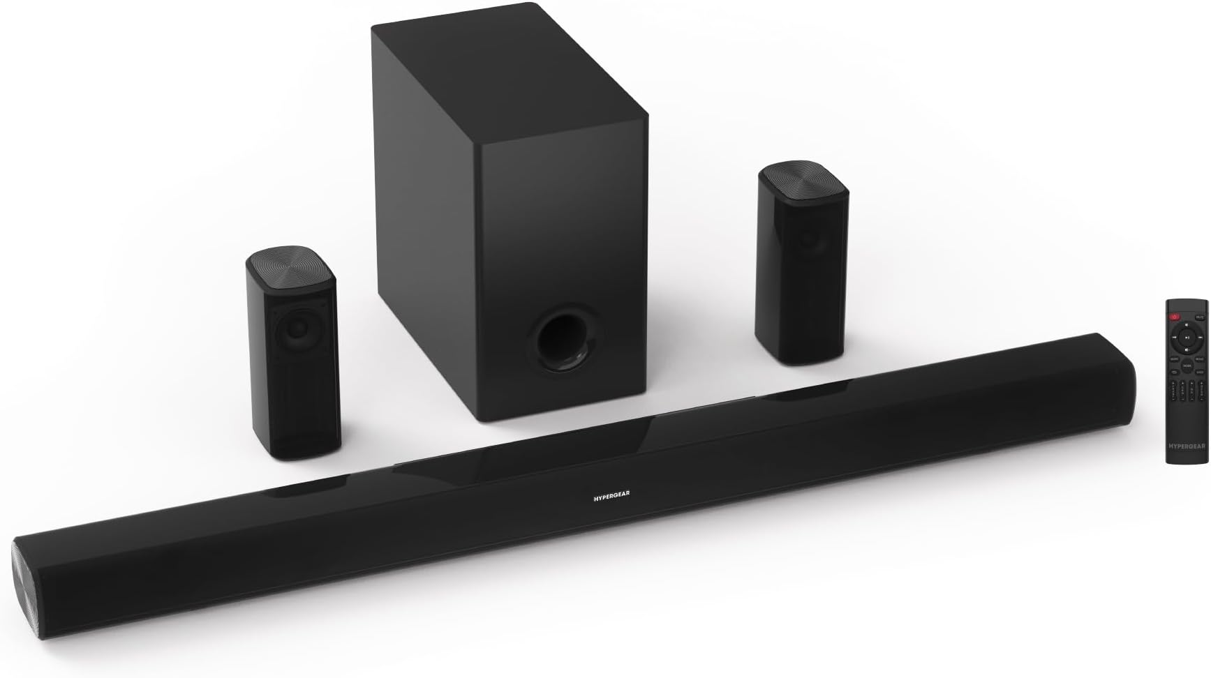 MAJORITY Home Cinema Soundbar For TV With Subwoofer I 3D Theater Surround Sound System With 150W And 2.1 Channel Speakers I Bluetooth, AUX, Optical, And USB With Auto Power Off Function I