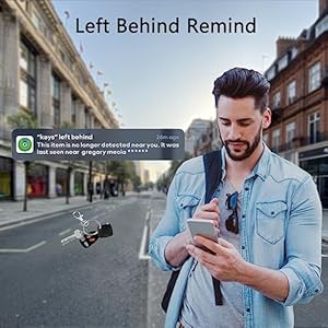 Key Finder, Bluetooth Luggage Tracker tag Locator Works with Apple Find My,Smart Tracker for Suitcase, Replaceable Battery Smart tag Item Finder. Black2