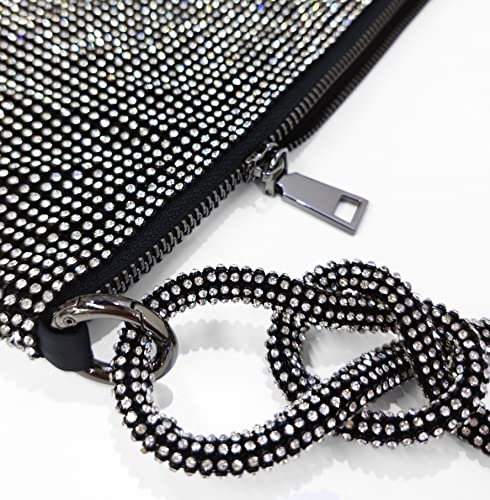 Image of Rhinestone Hobo Bag for Women Rhinestone Purses Sparkly Evening Handbag Shiny Diamond Purse for Wedding Parties 2026 | Rhinestone