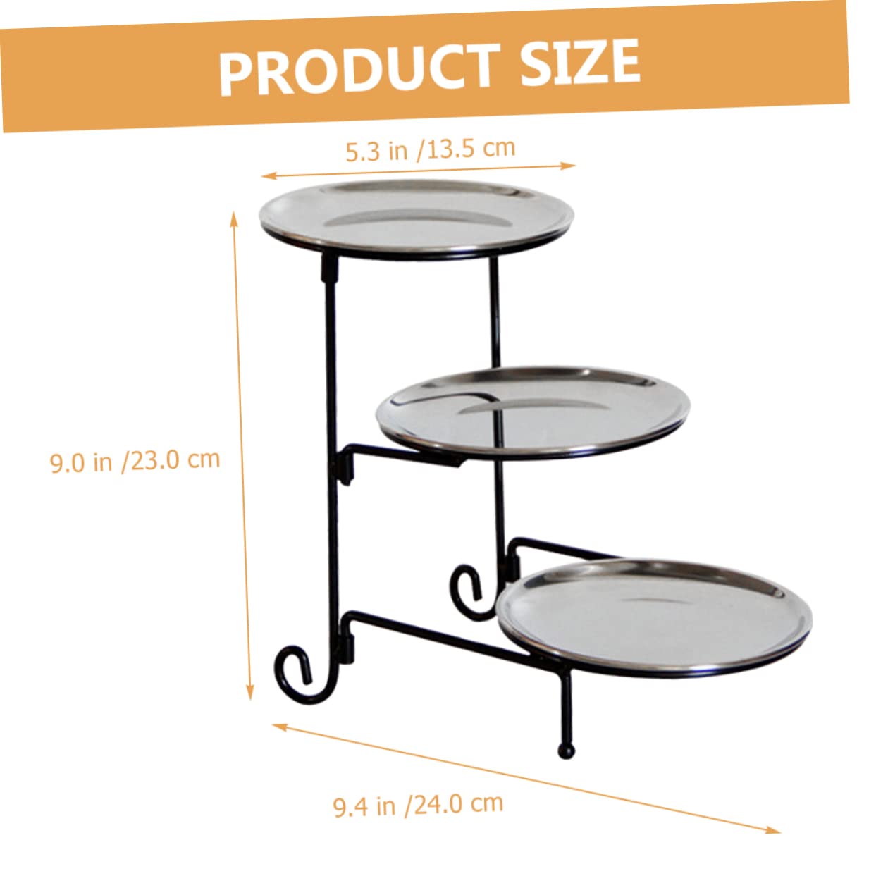 Vassoio in Acciaio Inox per Snack Frutta Secca e Caramelle Contenitore per Dolci e Frutta da Tavolo Design Portatile per Uso Quotidiano