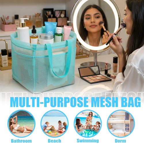Kinlop 8 Pcs Mesh Shower Caddy Bulk portátil con cordón miniatura 6