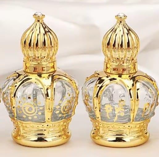 Golden Glass Perfume Bottle | 10 ml Elegant Empty Attar Container for DIY Perfume, Essential Oils & Rose Water | Refillable Decorative Bottle (Pack of 1)-image-6
