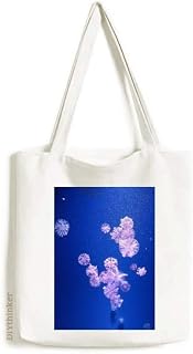 Bolsa de lona com imagem de natureza ciência oceânica Jellyfish bolsa de compras casual bolsa de mão