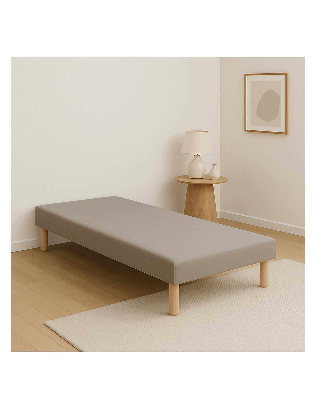 by sommiflex SOMMIER TAPISSIER Gris 90x200 cm | Fabrication FRANÇAISE Artisan