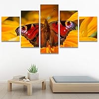 SIGNWIN 5 Panel Canvas Wall Art Open Wings for Home Decorations Ready to Hang - 60