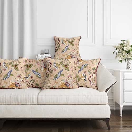 Image of Handmade Throw /Pillow Cushion Cover : 100% Cotton Fabric : High Thread Count : Set of 5
