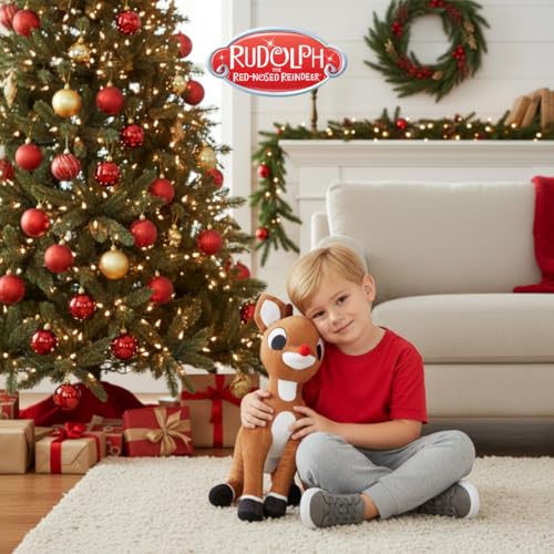 Image of Rudolph The Red Nose Reindeer Kids Holiday & Christmas Bedding Super Soft Plush Cuddle Pillow Buddy, One Size, (Officially Licensed Product) By Franco