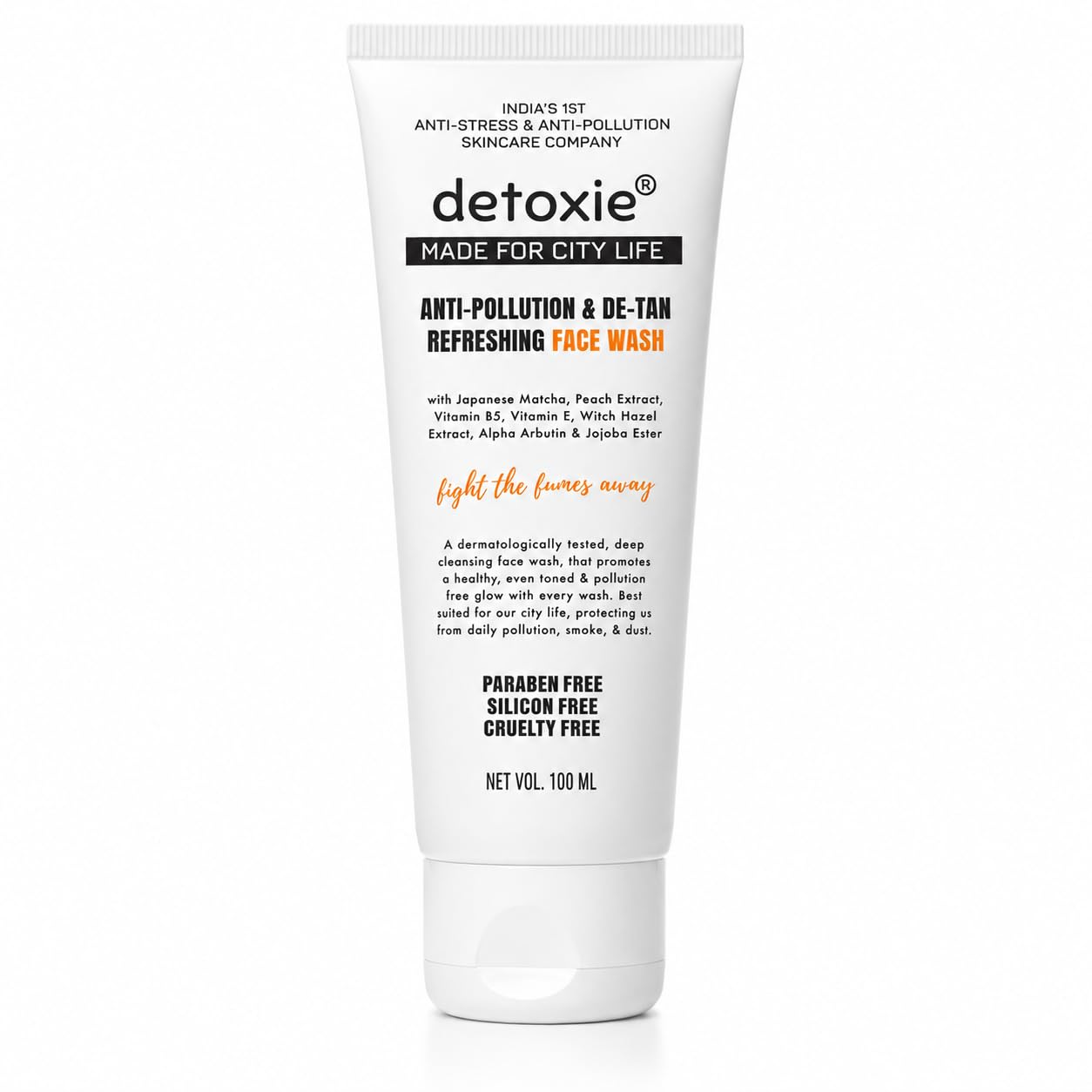 Detoxie Anti-Pollution Face Wash | Helps Remove Pollution from Skin | Jojoba Ester, Matcha, Peach Extract, Niacinamide | Cleanses, Hydrates & Brightens |All Skin Types | 100 ml-image-42