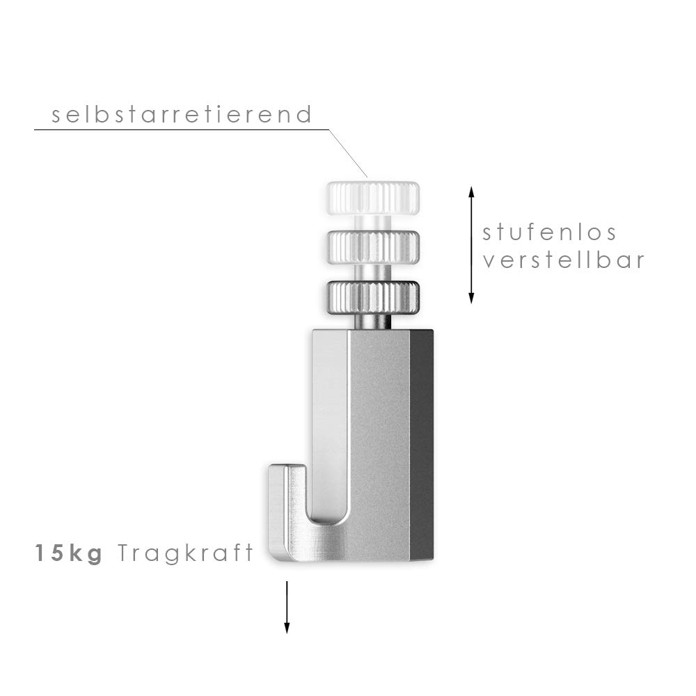 hang-it 12 Meter Premium Bilderschienen Galerieschienen - Komplett Set