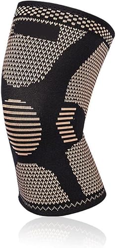 DAUJI Protector de Rodilla de Cobre, Rodilleras de Soporte Articular for Artritis, Alivio del Dolor Articular, Rodillera de compresión for Deportes y Fitness (Color : 1pcs, Size : M)