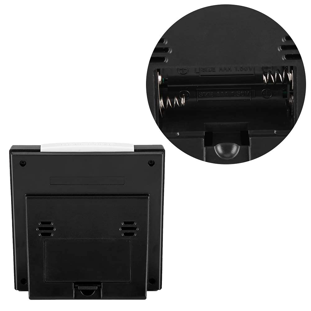 Pequeños Relojes Digitales, Reloj Despertador con TermóMetro Digital Despertadores de Viaje Calendario con Pilas Temperatura Humedad Pantalla Meteorológica con Retroiluminación para Hogar, Oficina