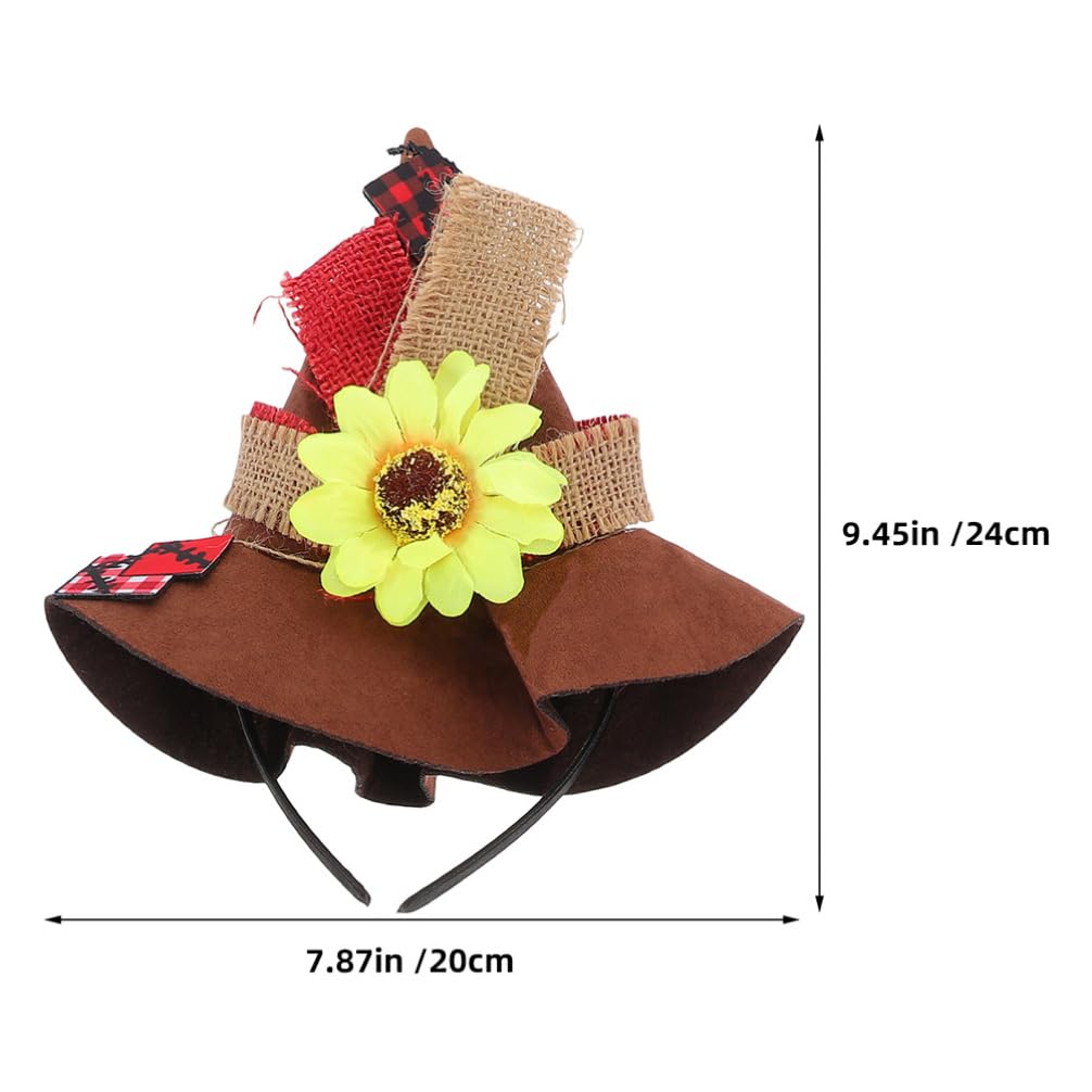 Cosplay Adult Halloween Straw Decoration Set 4 Pieces Including Straw Hat Wristbands Necklace for Carnival Themed Parties and Diy Costume - Image 2