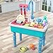 SmartChef Play Kitchen Sink Toys, Blue Electric Dishwasher Playing Toy with Running Water, Play Food & Tableware Accessories, Kitchen Set Toys, Role Play Sink Set for Toddlers Kids Boys Girls