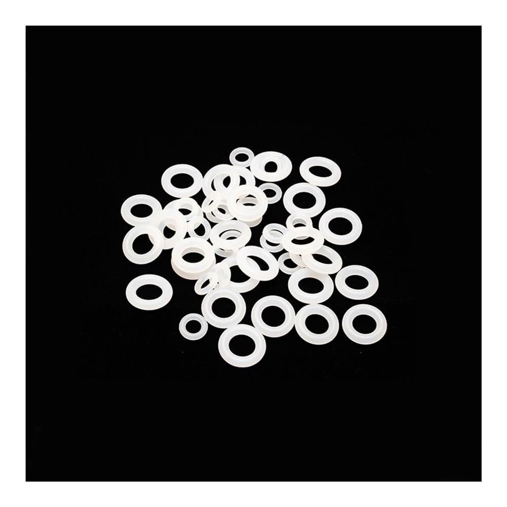 Silikonowe pierścienie uszczelniające O-ringi 100 sztuk VMQ pierścieni O-ring z gumy silikonowej WD 5mm OD 16-150mm wielokolorowy(38mm)