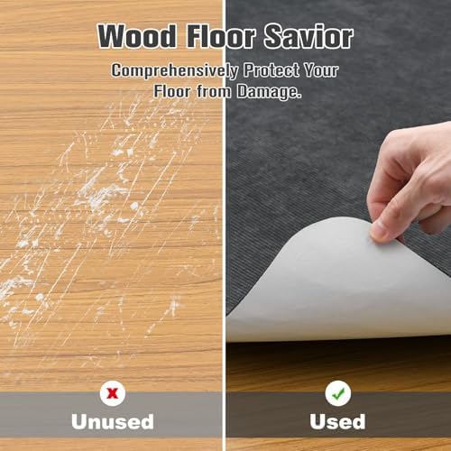 Image of Placoot Desk Chair Mat for Hardwood Floor & Tile 55 inchx35 inch Office Chair Mat for Rolling Chairs Large Anti-Slip-Recyclable Material Computer Chair Mat Rug