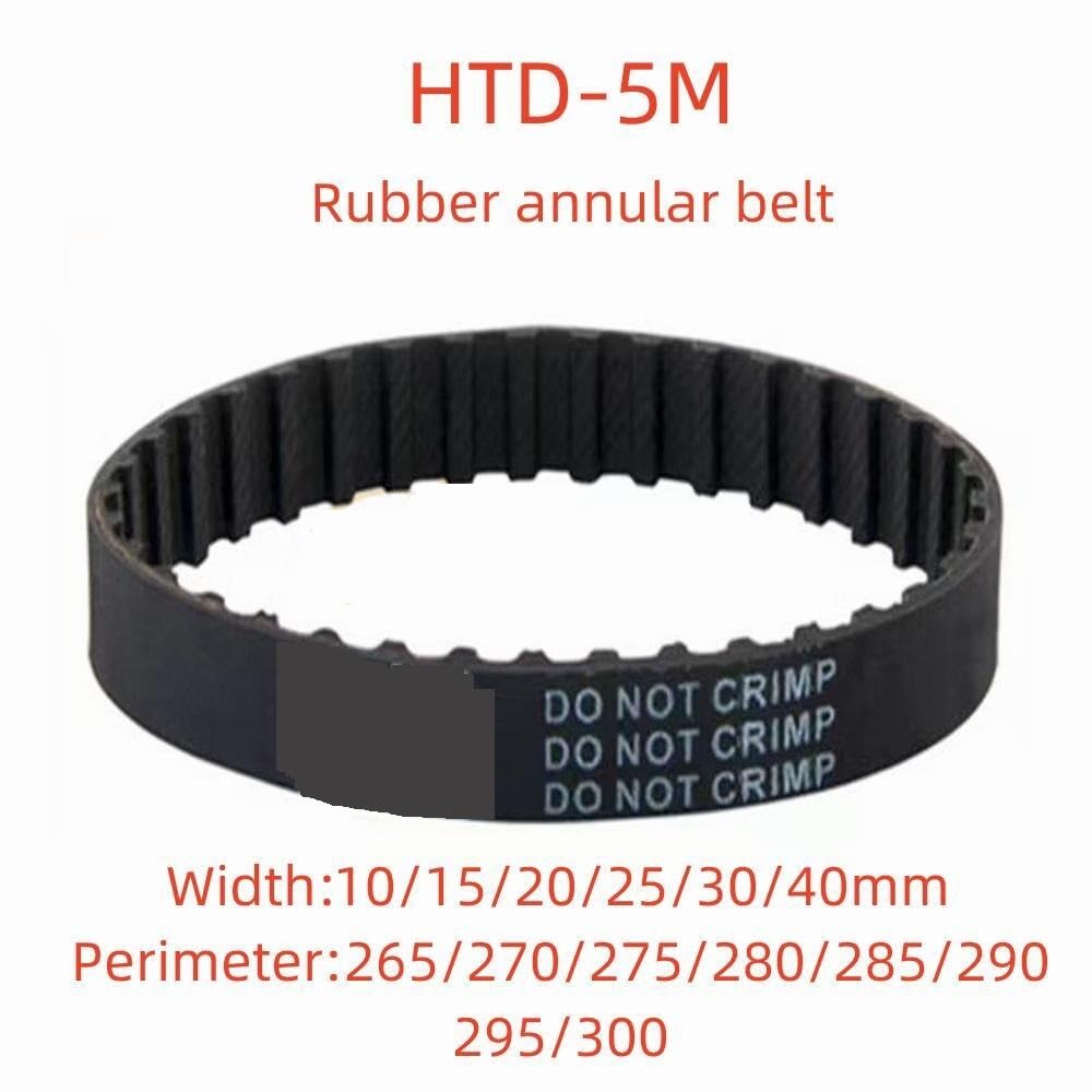 Perimetro in gomma della cinghia dentata HTD 5M 265/270/275/280/285/290/295 /300mm Larghezza 10/15/20/25mm(295,10pcs 15mm)