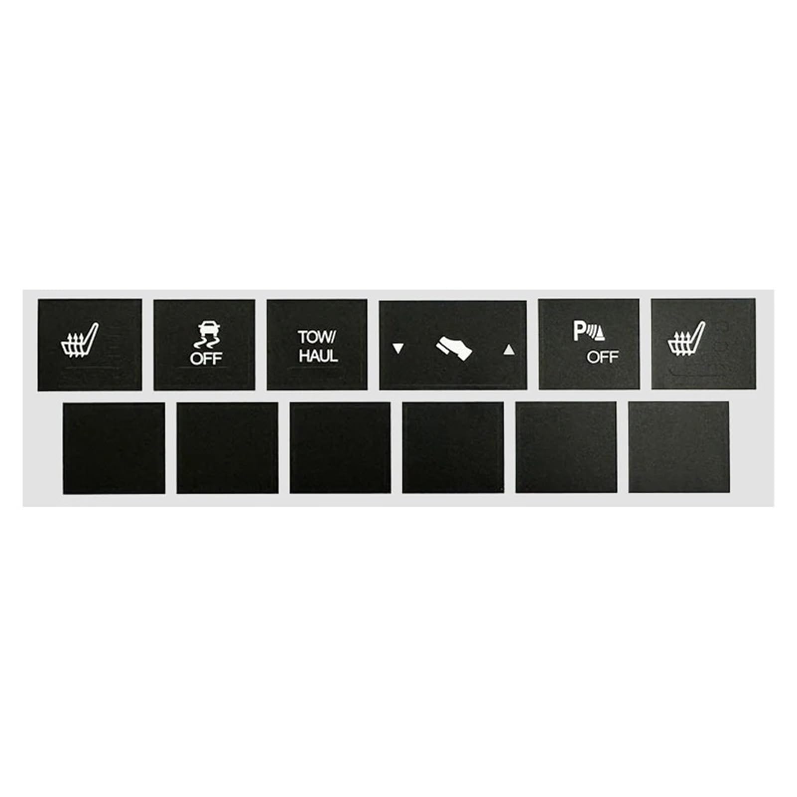 Interior Button Decals Compatible with Jeep for Cherokee for Commander Car Interior Stickers Heated for Seat Traction Button Repair Decal Set Restoration Kit