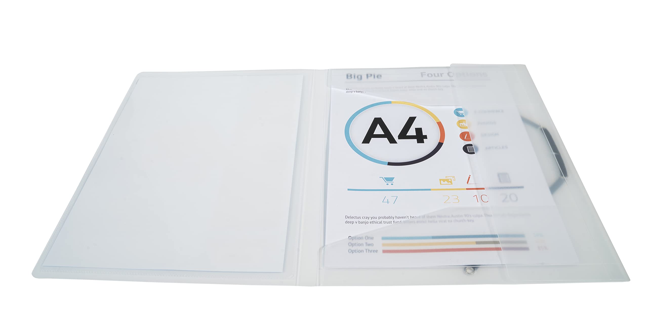 Exacompta - 55188E - Caja de 25 subcarpetas elásticas Kreacover - bolsillos con 3 solapas - en polipropileno translúcido - dimensiones 24 x 32 cm para documentos formato A4 - incoloro