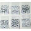 250 PCS White Woven Clothing Sewing Garment Care Label Tags - 100% Cotton Hand WASH - XS, S, M, L, XL, XXL (41 pcs Each Size)