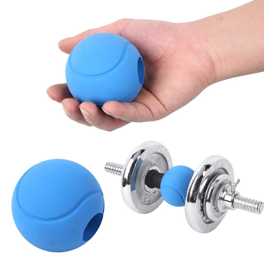 Yuecoom Silicone Round Barbell Grips Bar, Workout Grip Bar Fat Grips Weight Lifting Barbell Grips Barbell Grips for Hands Dumbbell Adapter Balls Hand Wrap for Fitness Sports Training(blue)