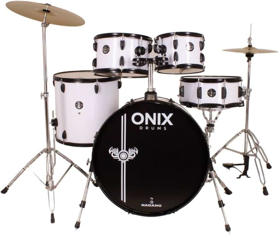 Bateria Acústica Tagima Nagano Onix Smart 22" C/Banco Cor:Rock White