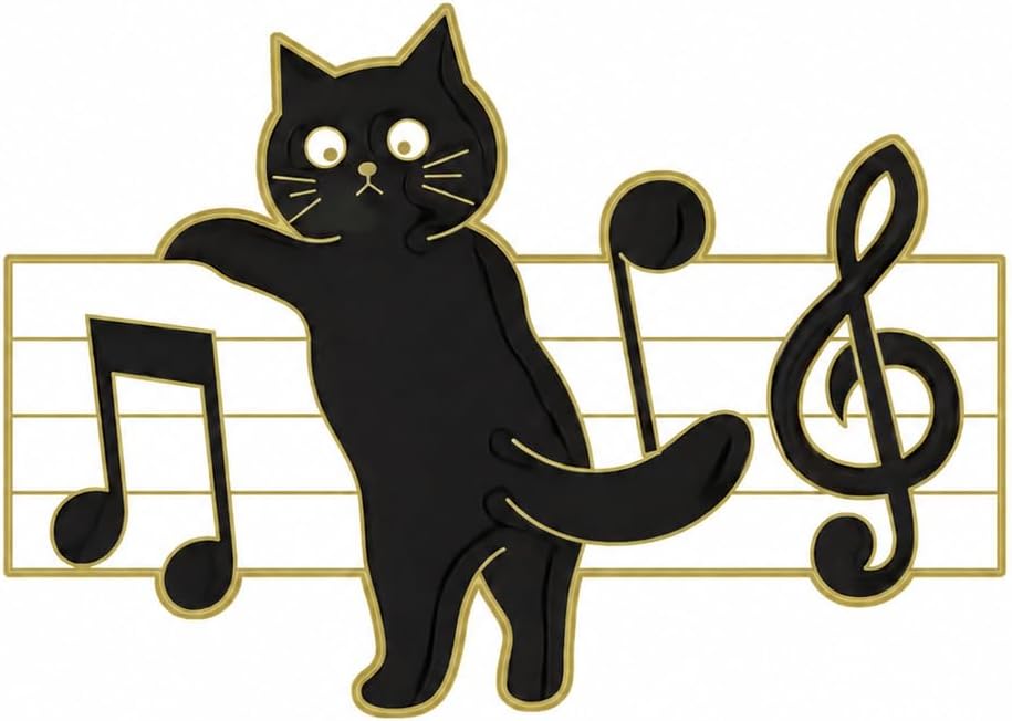 Funny Cat Enamel Pin, Cute Animal Pins Brooch for Backpacks, Jackets, Hats
