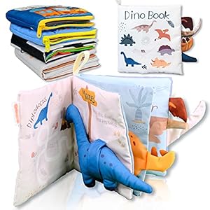 Richgv Baby Zacht Stoffen Boek, Zintuiglijke boeken, 3D Activiteiten boeken, Badspeelgoed, Kinderwagenspeelgoed…