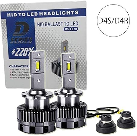 Auto Ideas D4s D4r Ledヘッドライト バルブ 35w 6000k 8600lm 光軸調整可 純正hid交換 キャンセラー内蔵 車検対応