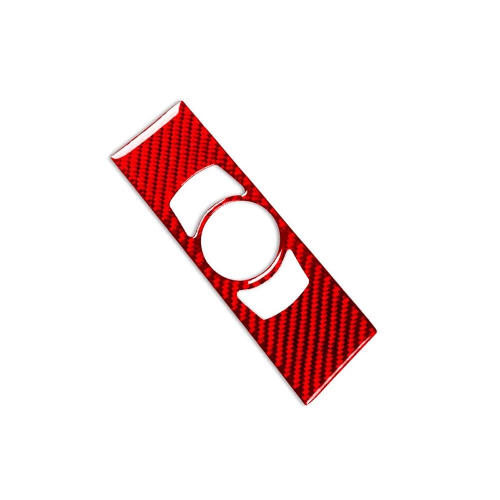 Real Carbon Fiber Car Interior Headlight Switch Panel Cover Trim Sticker for 5 Series E60 2004 2005 2006 2007(LHD Red)